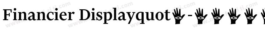 Financier Displayquot;字体转换